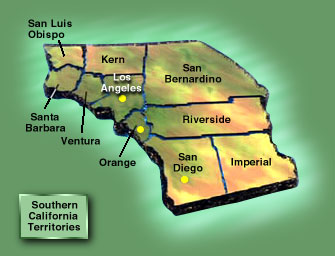 So. Cal Counties Map